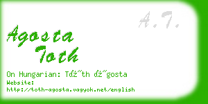 agosta toth business card